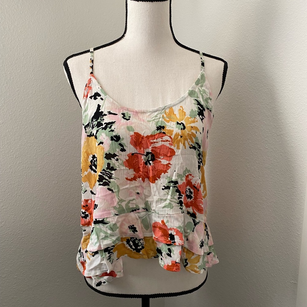 Volcom floral blouse